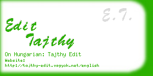 edit tajthy business card